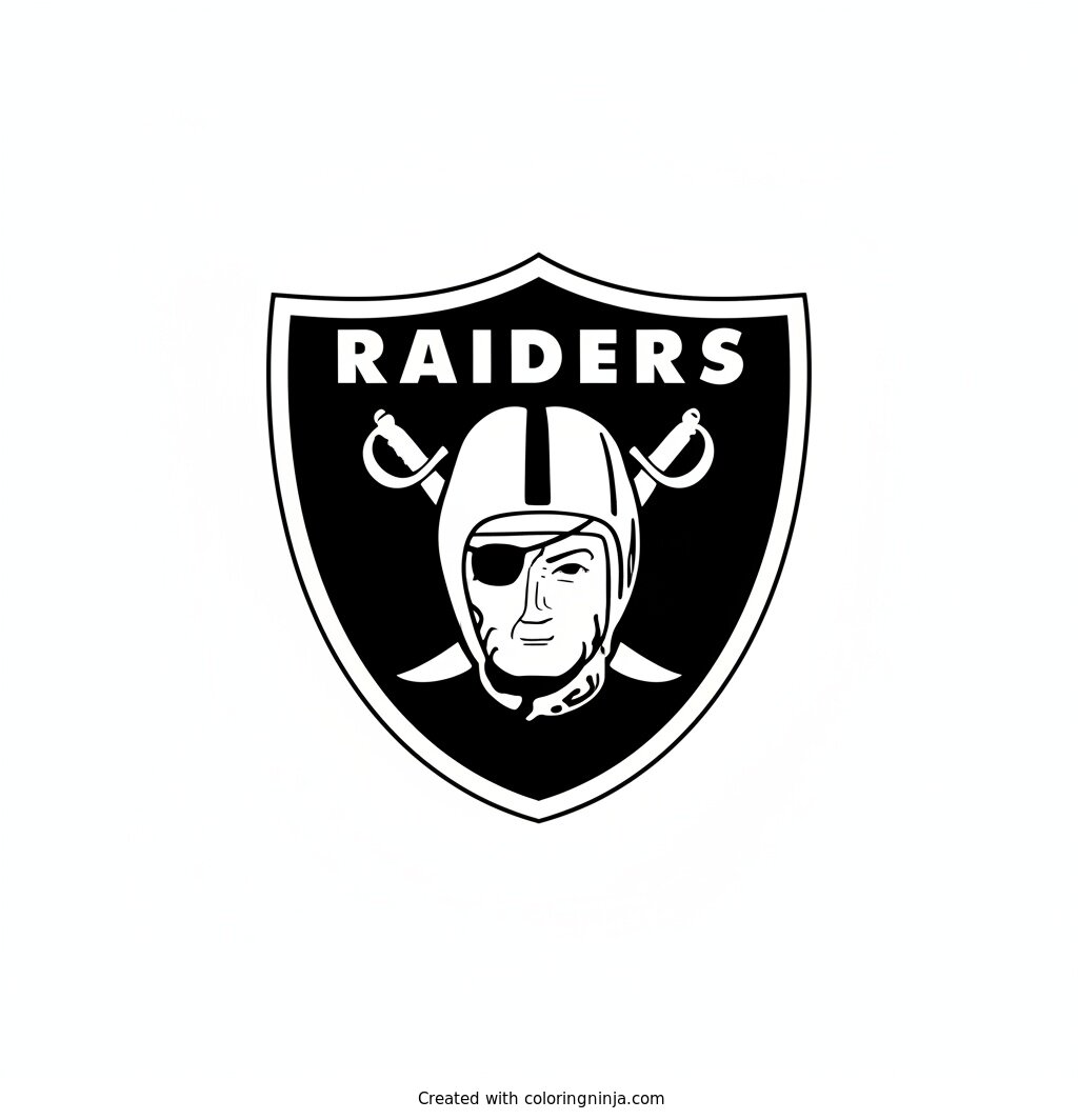 Las Vegas Raiders Logo Coloring Page
