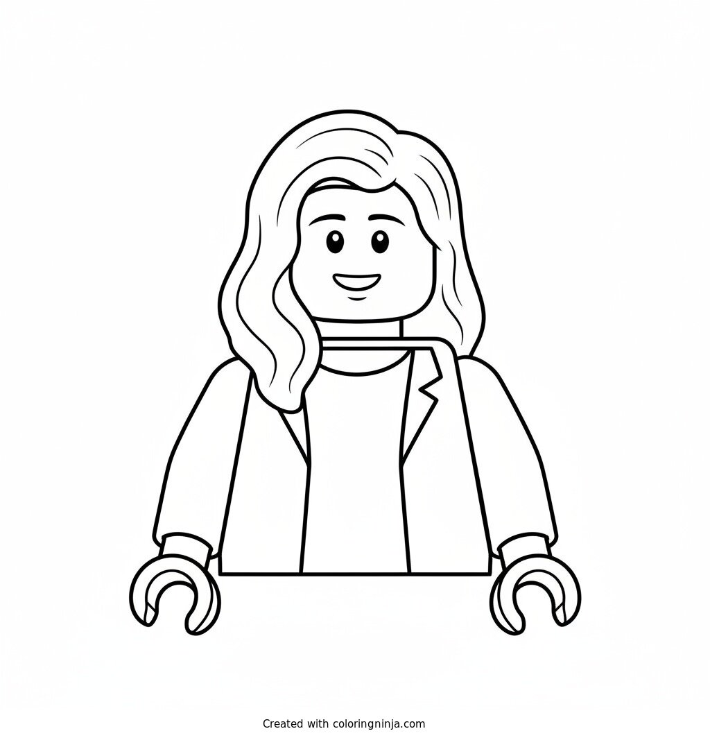 Coloring page of lego figure