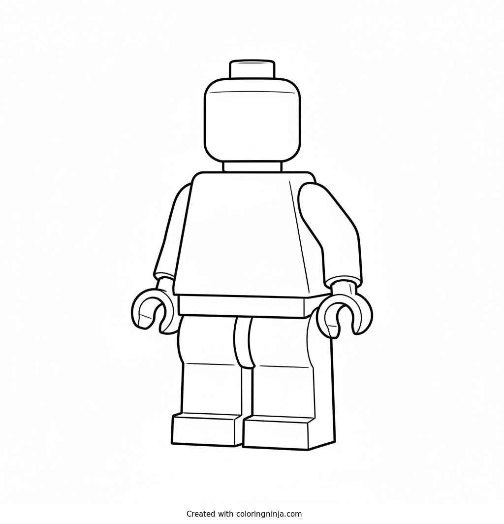 Coloring page of lego figure