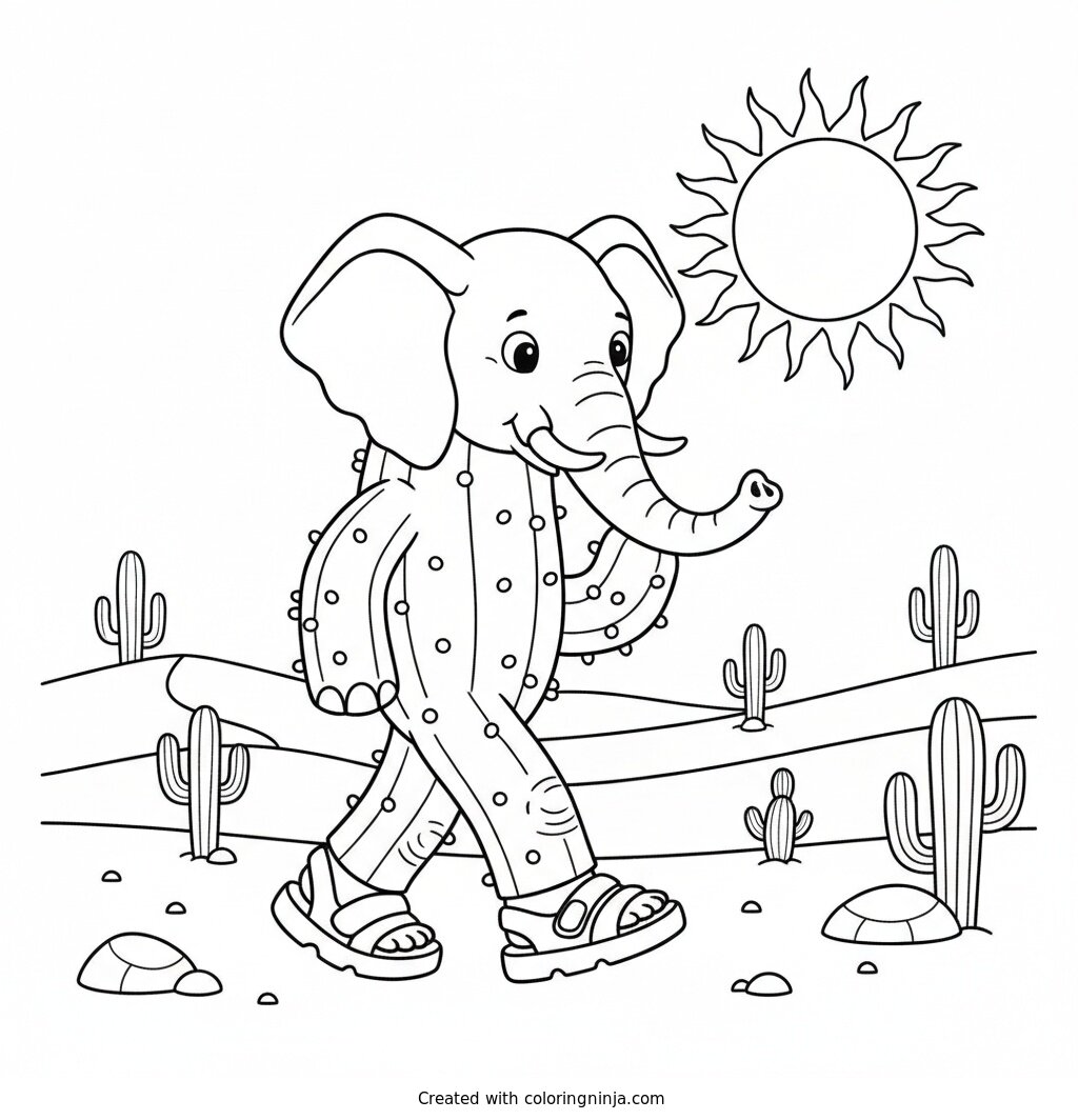 Lirili Larila in the Desert Coloring Page