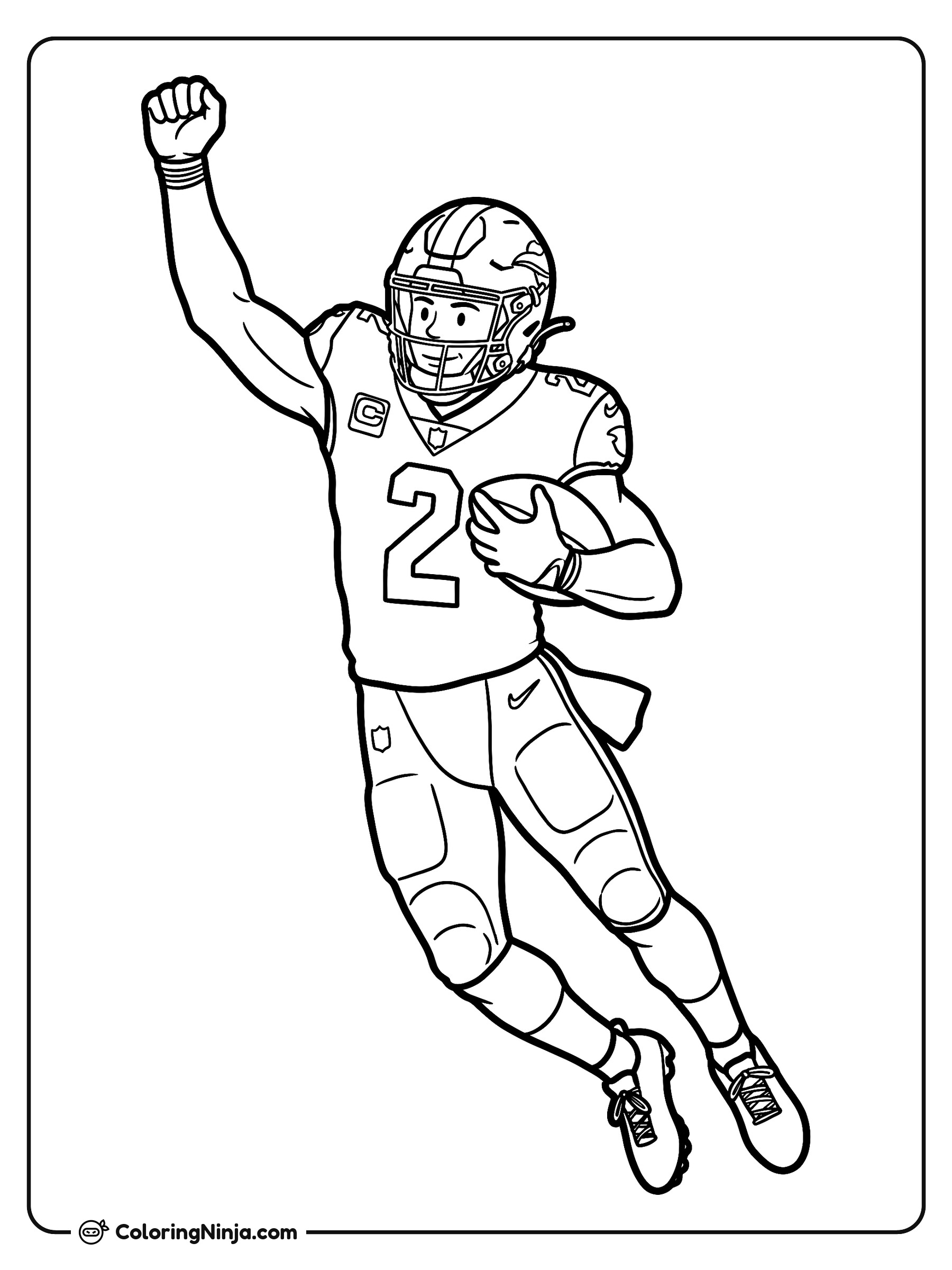 Salto de celebración de Malik Willis: dibujo para colorear