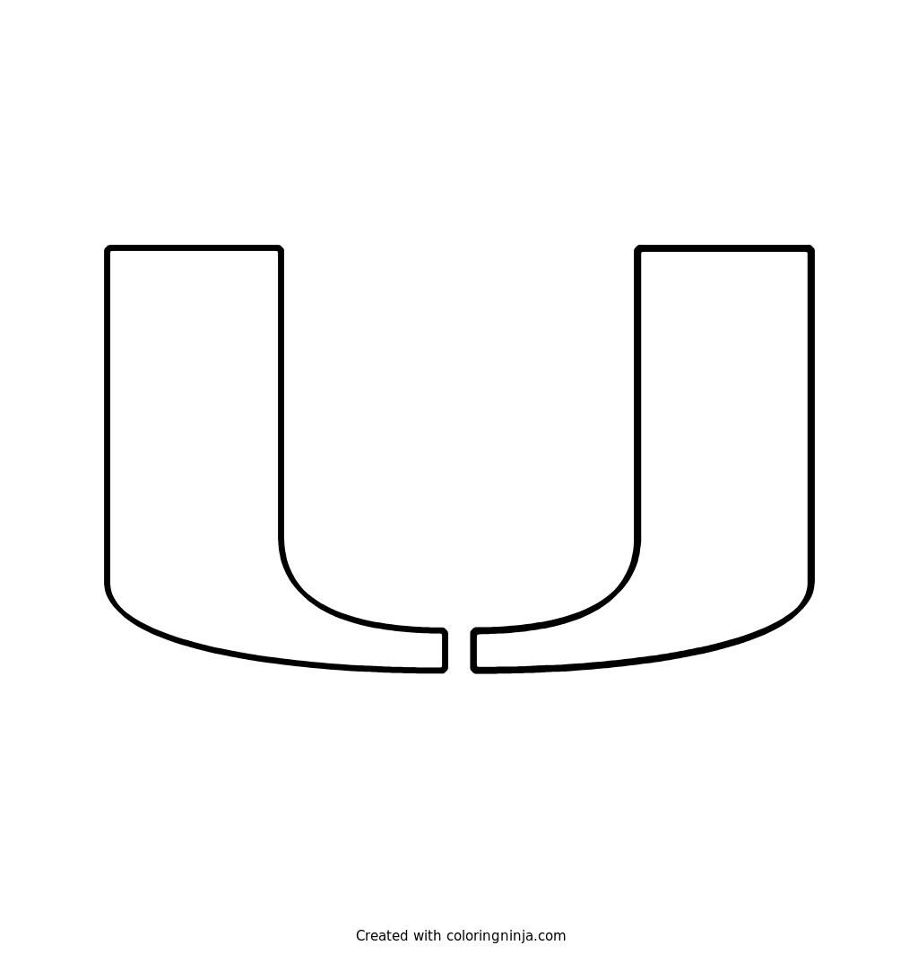 Miami Hurricanes Logo Coloring Page