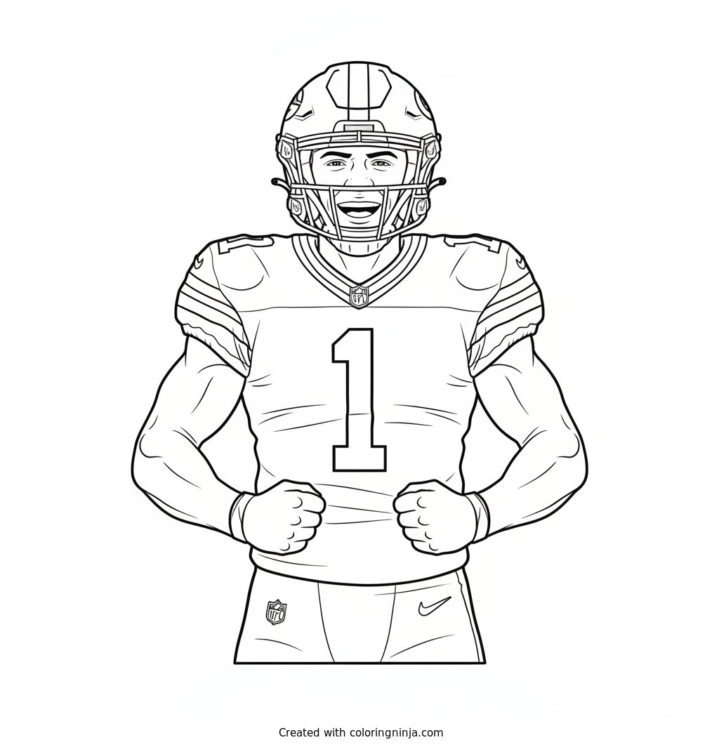 Micah Parsons Big Victory Flex Coloring Page