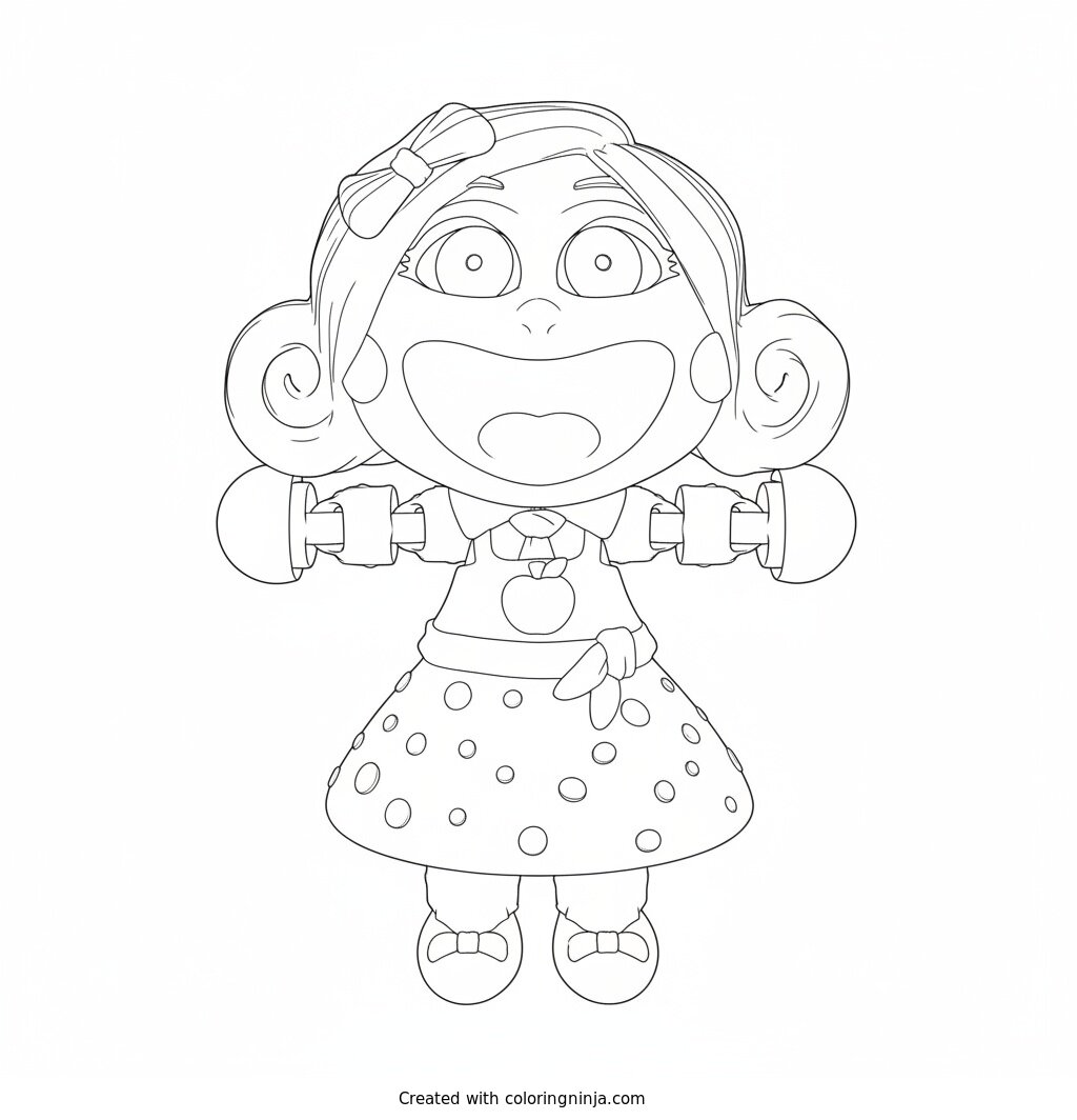 Coloring page of miss delight