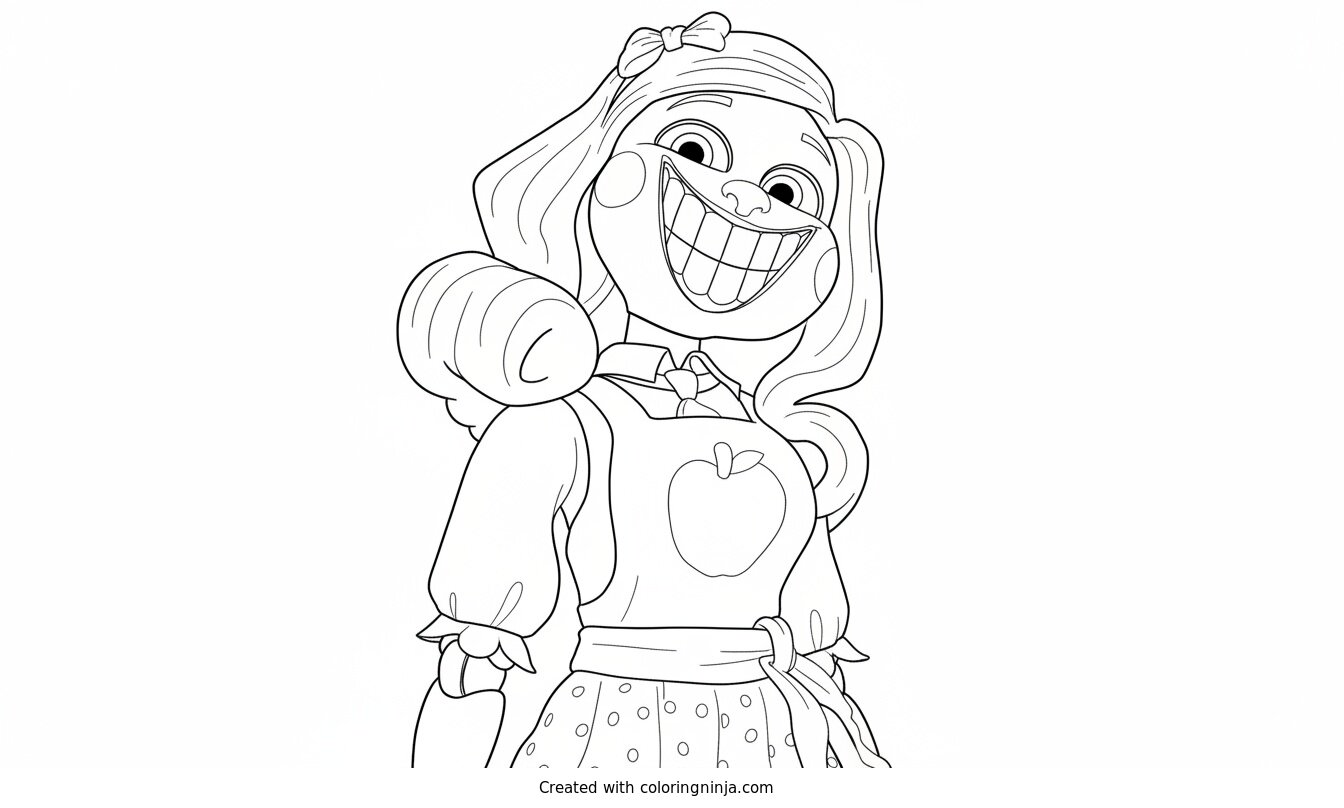 Coloring page of miss delight