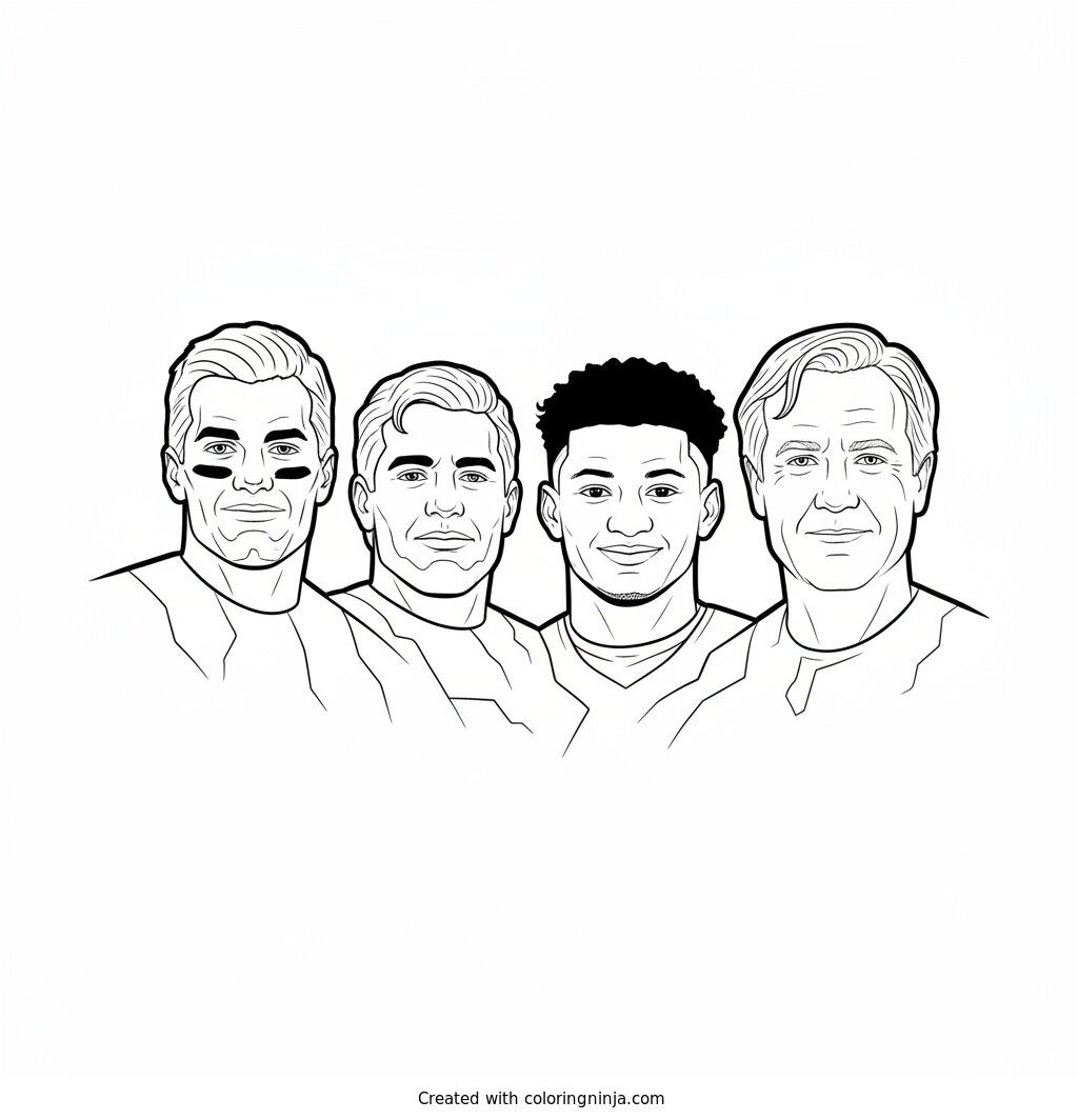 Quarterback Mountain Legends Coloring Page