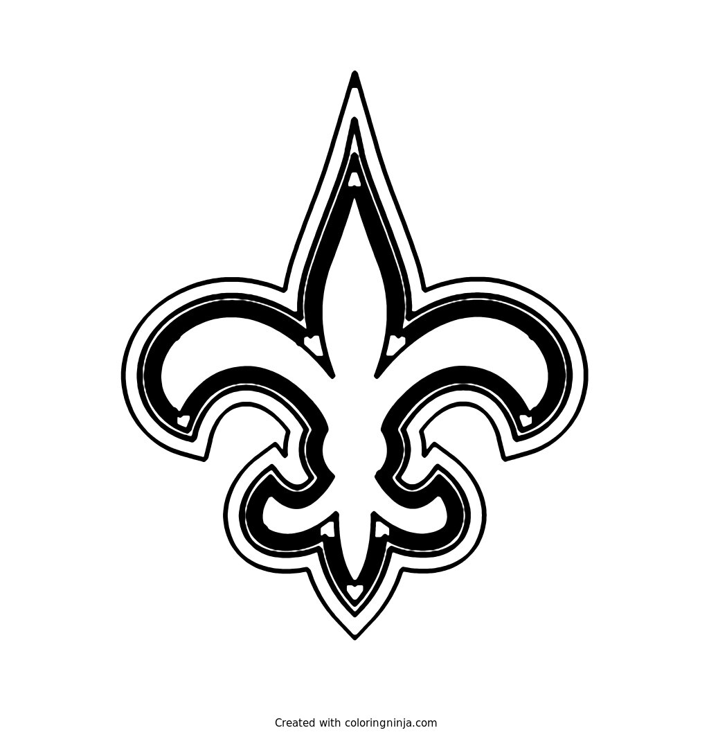 New Orleans Saints Logo Coloring Page