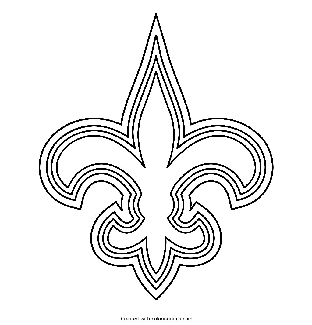 Logo de los New Orleans Saints: dibujo para colorear