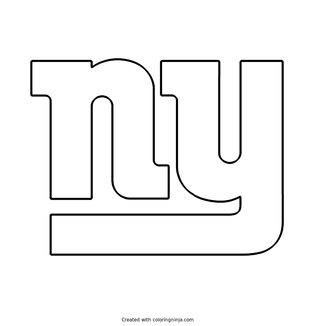 New York Giants Logo Coloring Page