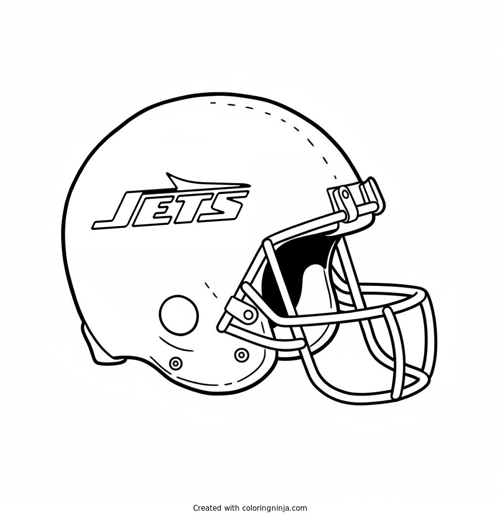New York Jets Helmet Coloring Page
