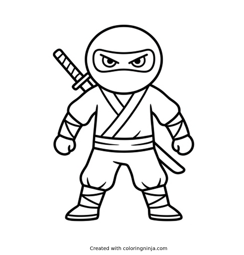 Coloring page of Ninja