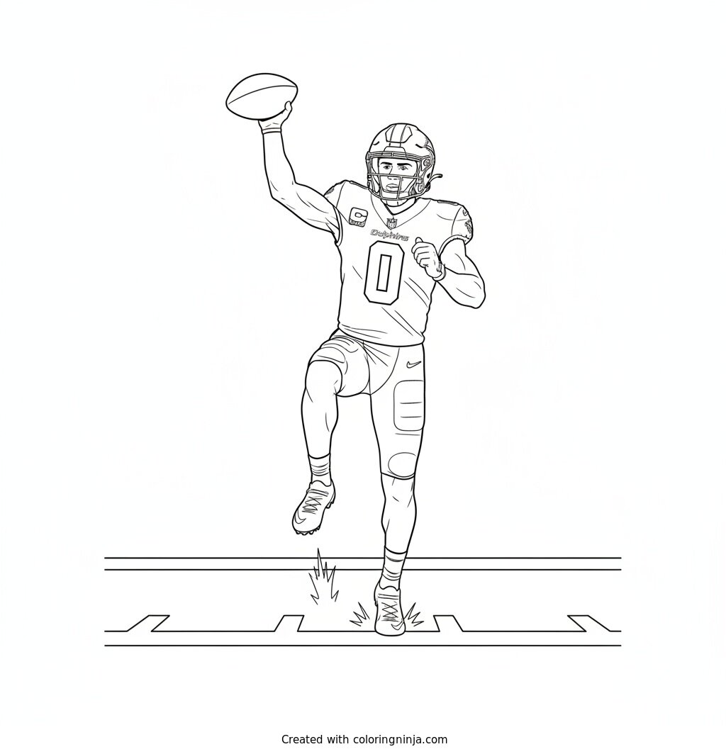 Ollie Gordon II Touchdown Celebration Coloring Page