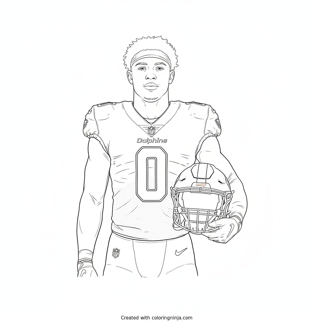 Ollie Gordon II Sideline Portrait Coloring Page