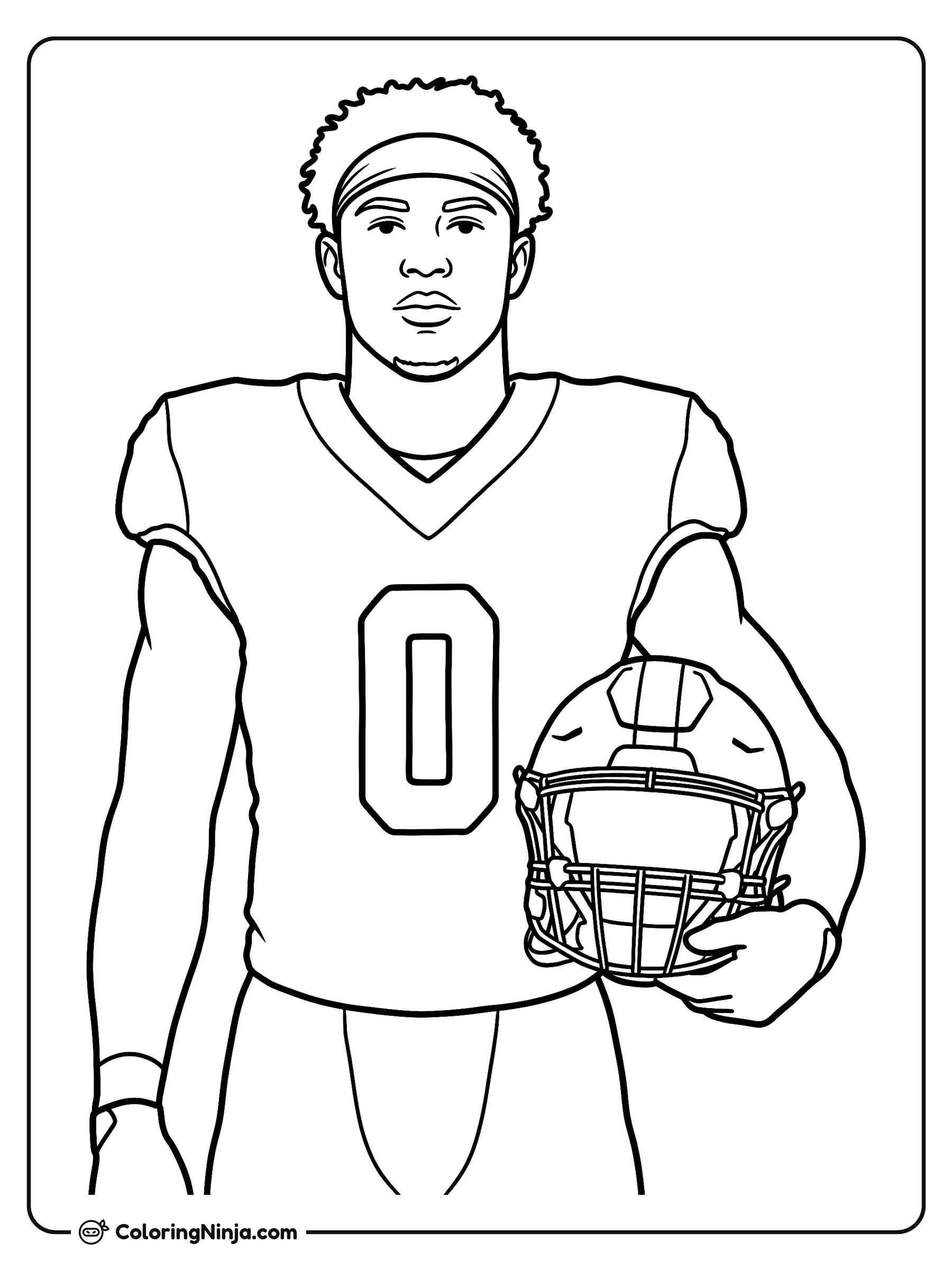 Retrato de Ollie Gordon II en la banda: dibujo para colorear