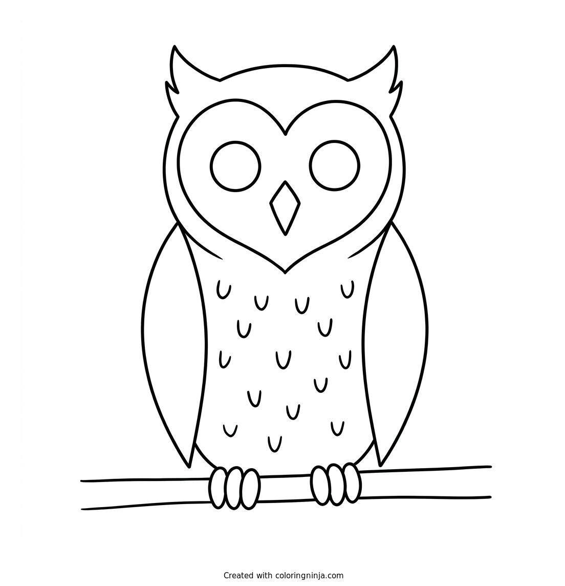 An Owl Coloring Page