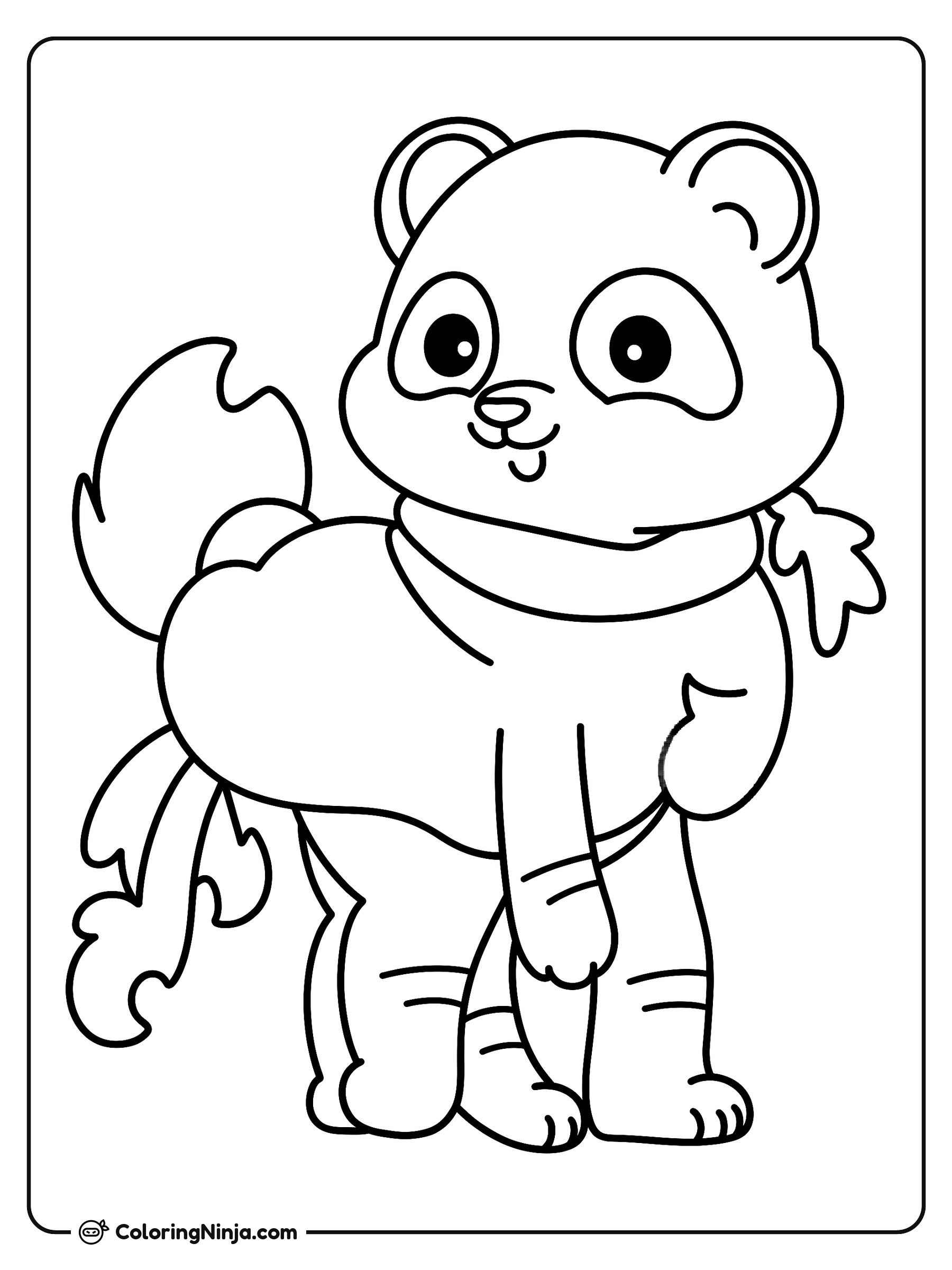 Lindo hurón con un suéter: dibujo para colorear