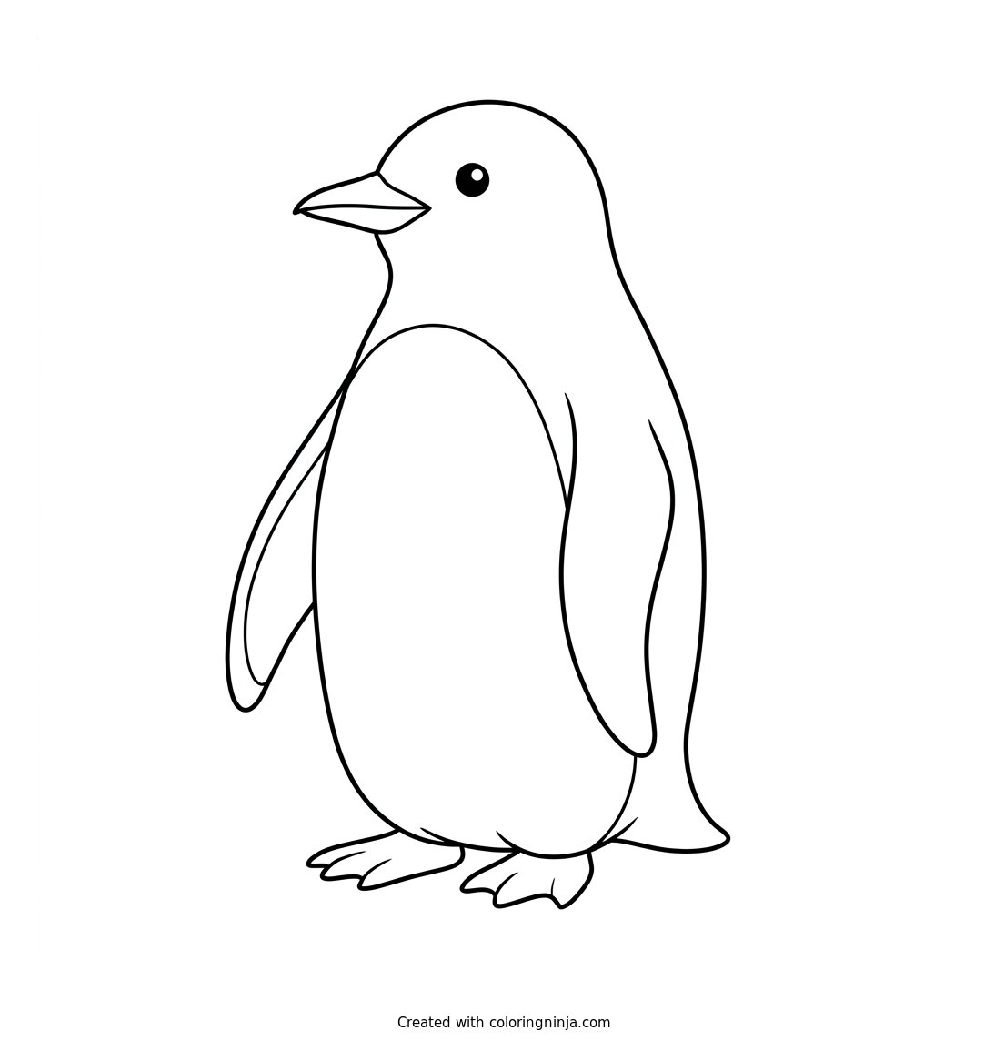 A Penguin Coloring Page