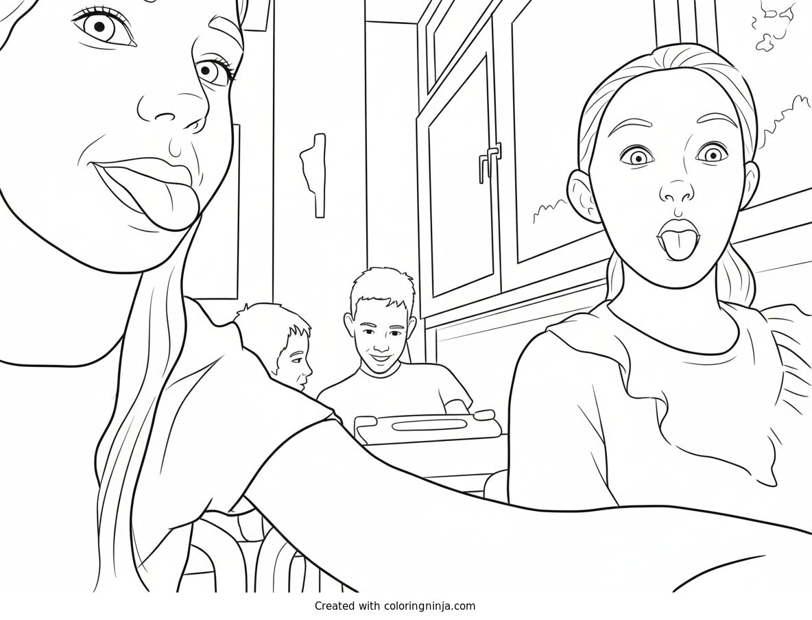 Coloring page of Photo to coloring page