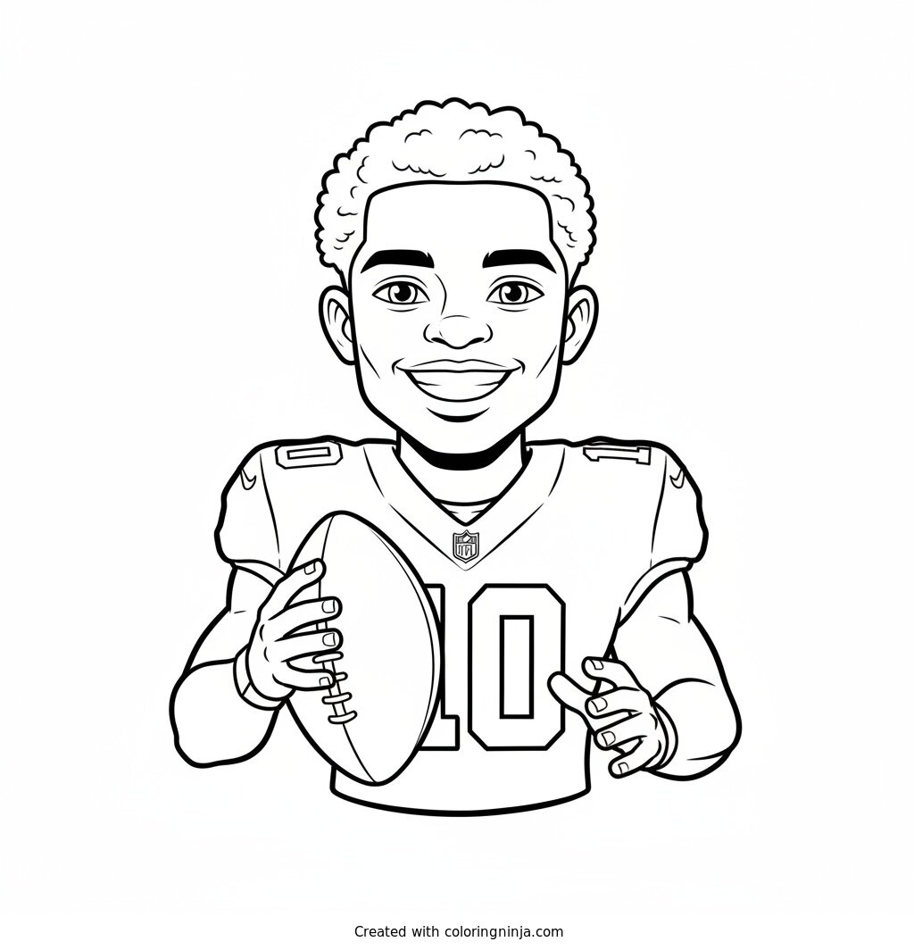 Quinshon Judkins Cartoon Hero Coloring Page
