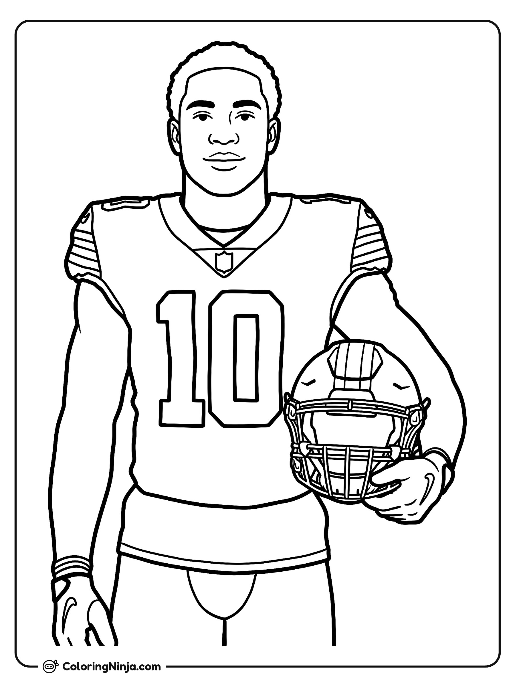 Retrato de Quinshon Judkins: dibujo para colorear