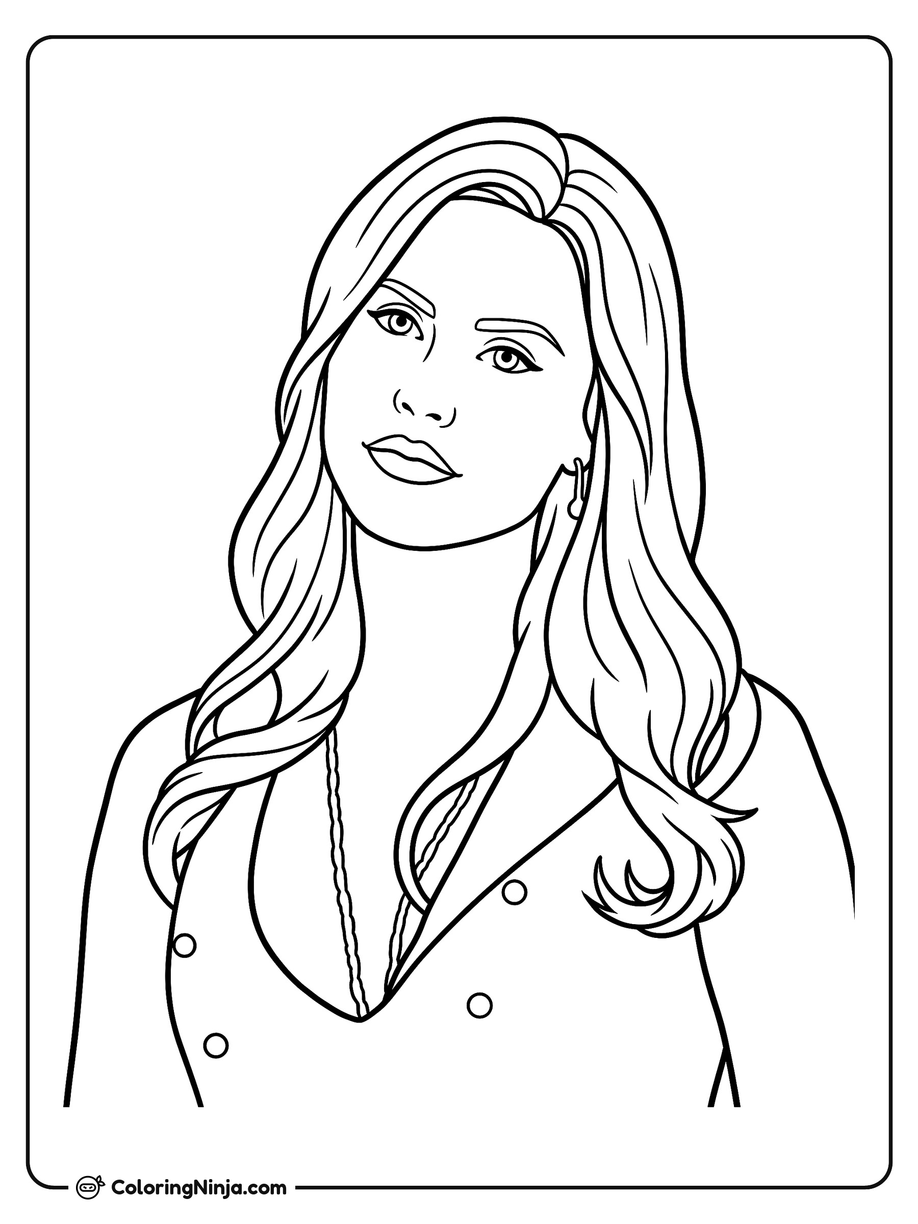 Retrato de Rebekah Mikaelson: dibujo para colorear