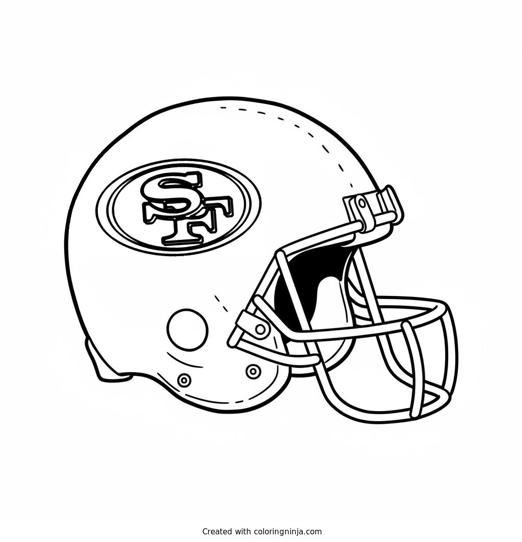 San Francisco 49ers Helmet Coloring Page