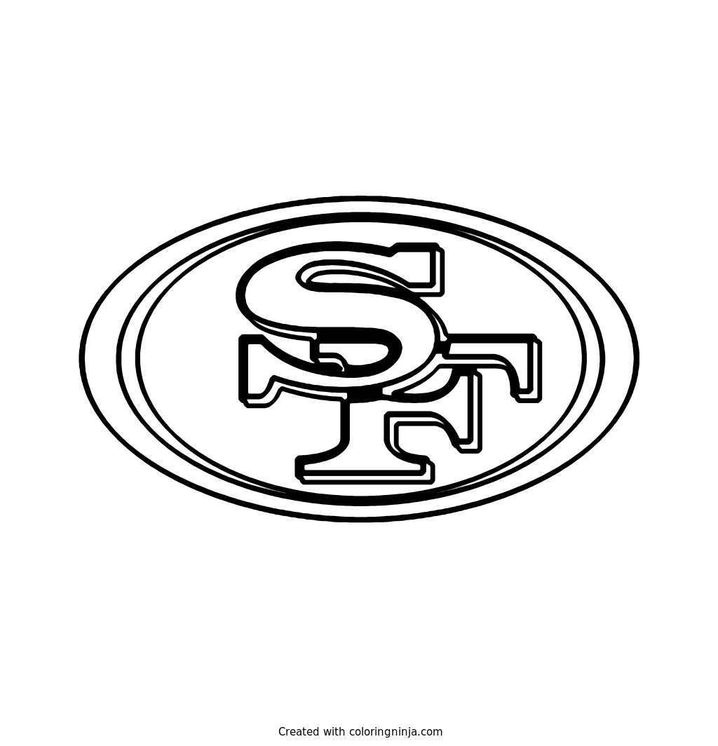 San Francisco 49ers Logo Coloring Page