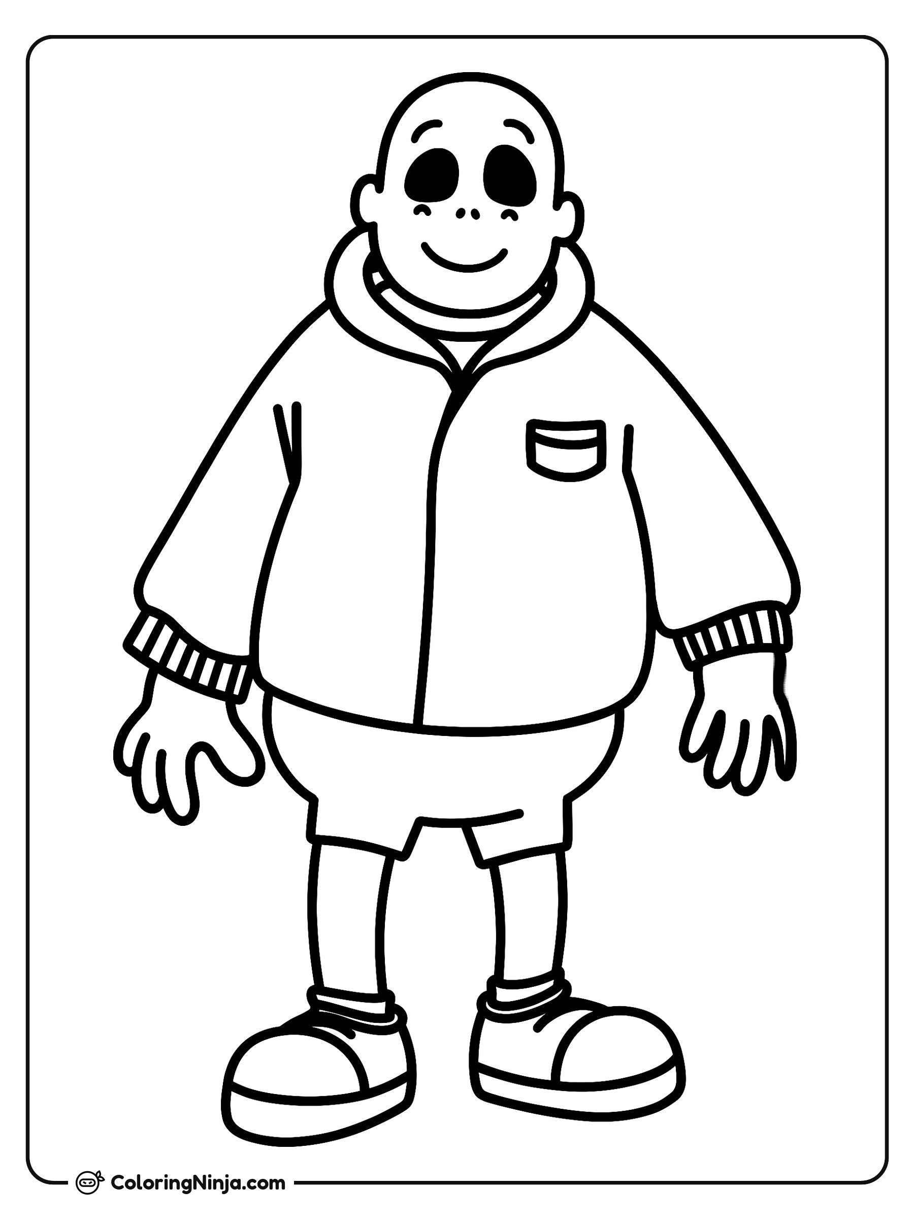 Sans de Undertale: dibujo para colorear