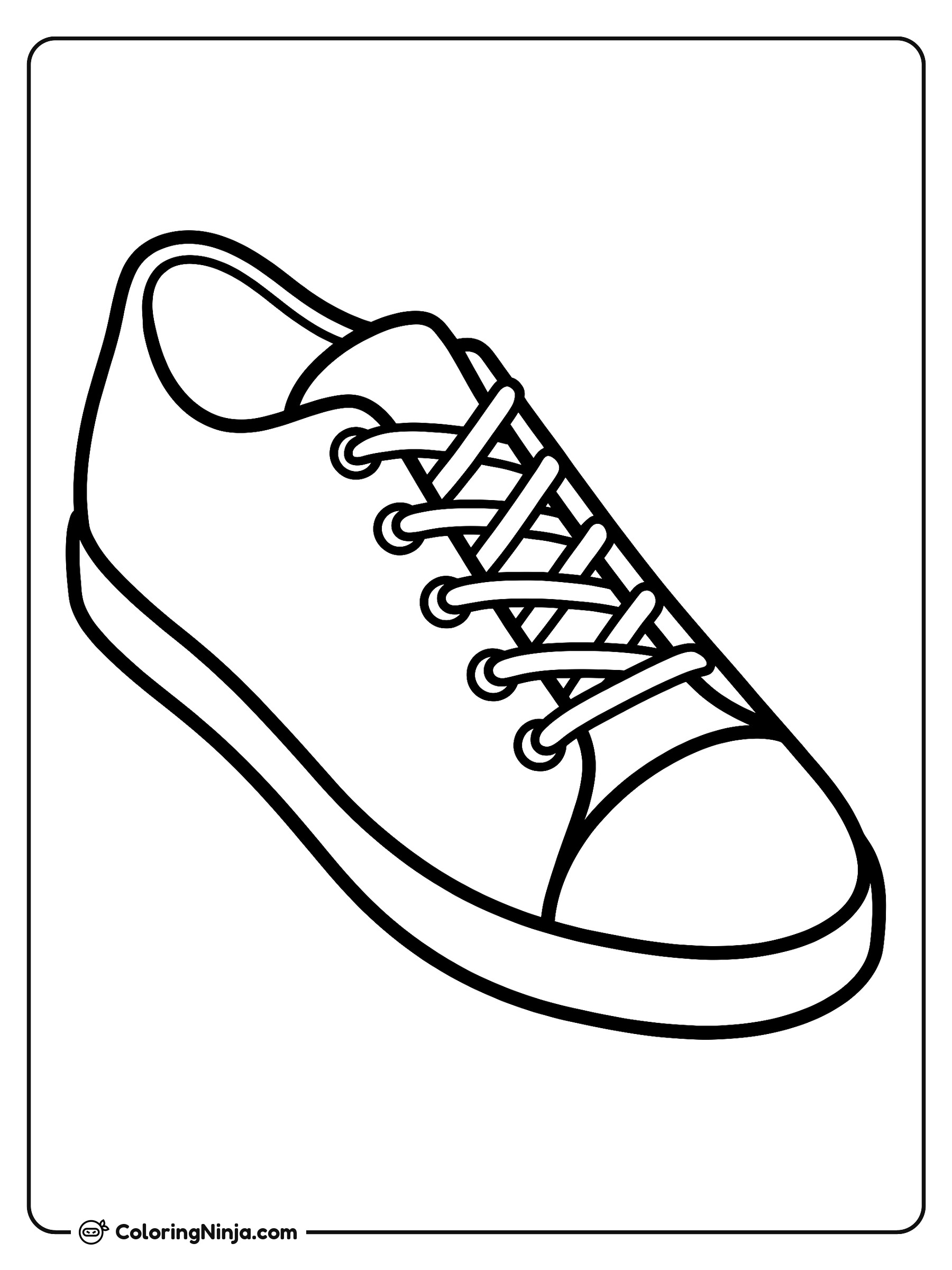 Un Zapato Tenis Deportivo: dibujo para colorear