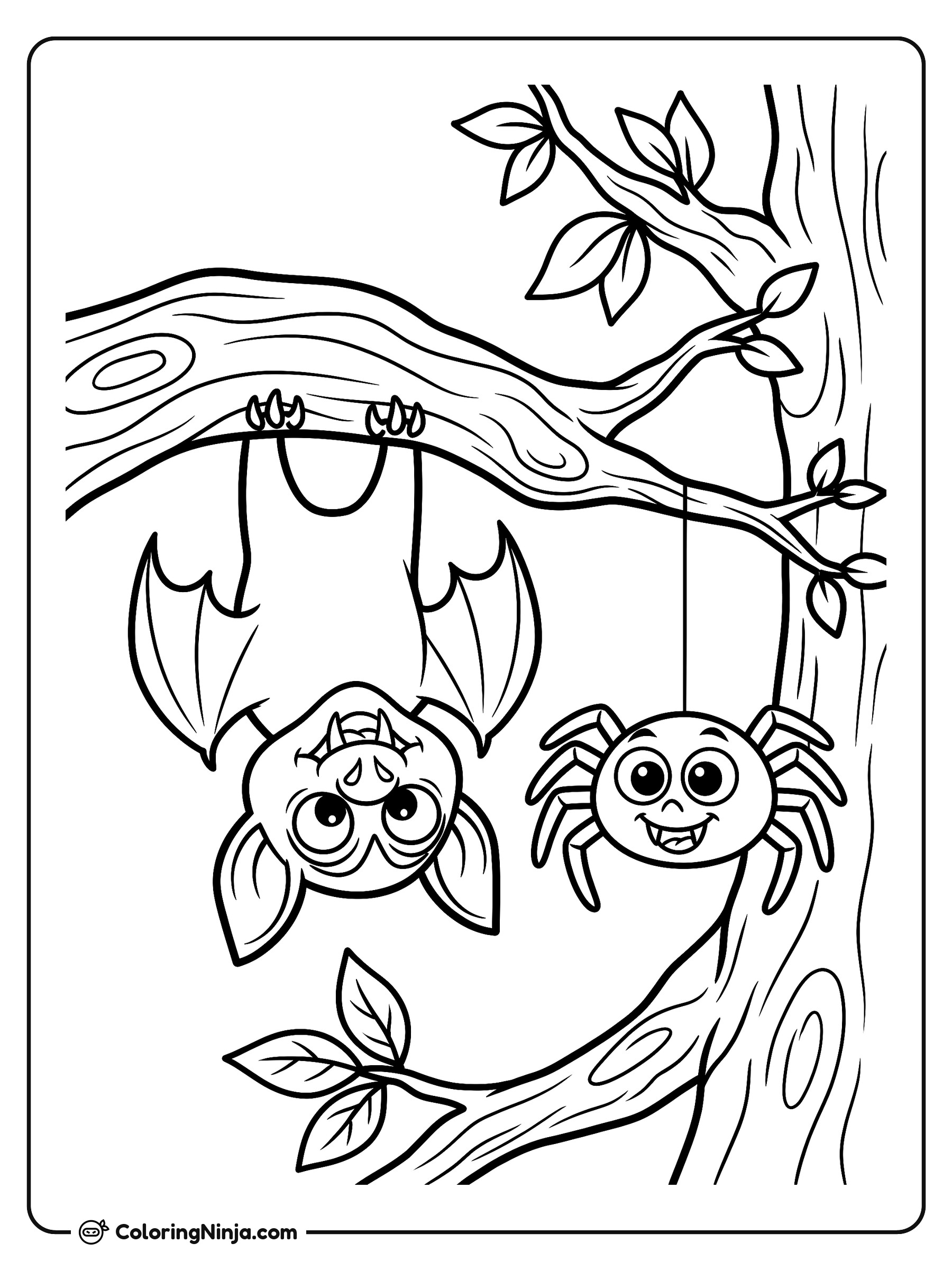 Diversión de Halloween boca abajo: dibujo para colorear