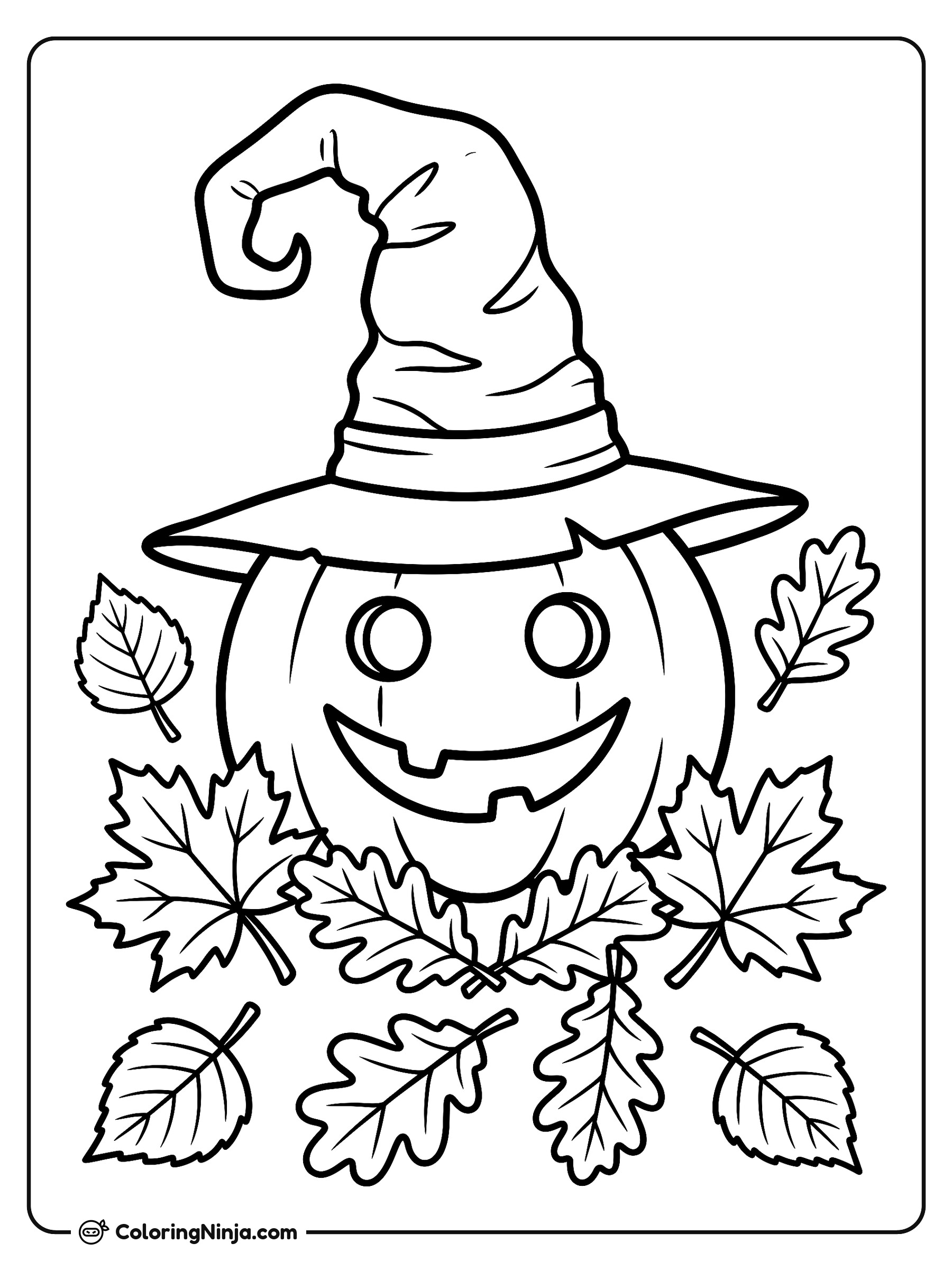 The Happy Jack Lantern Coloring Page