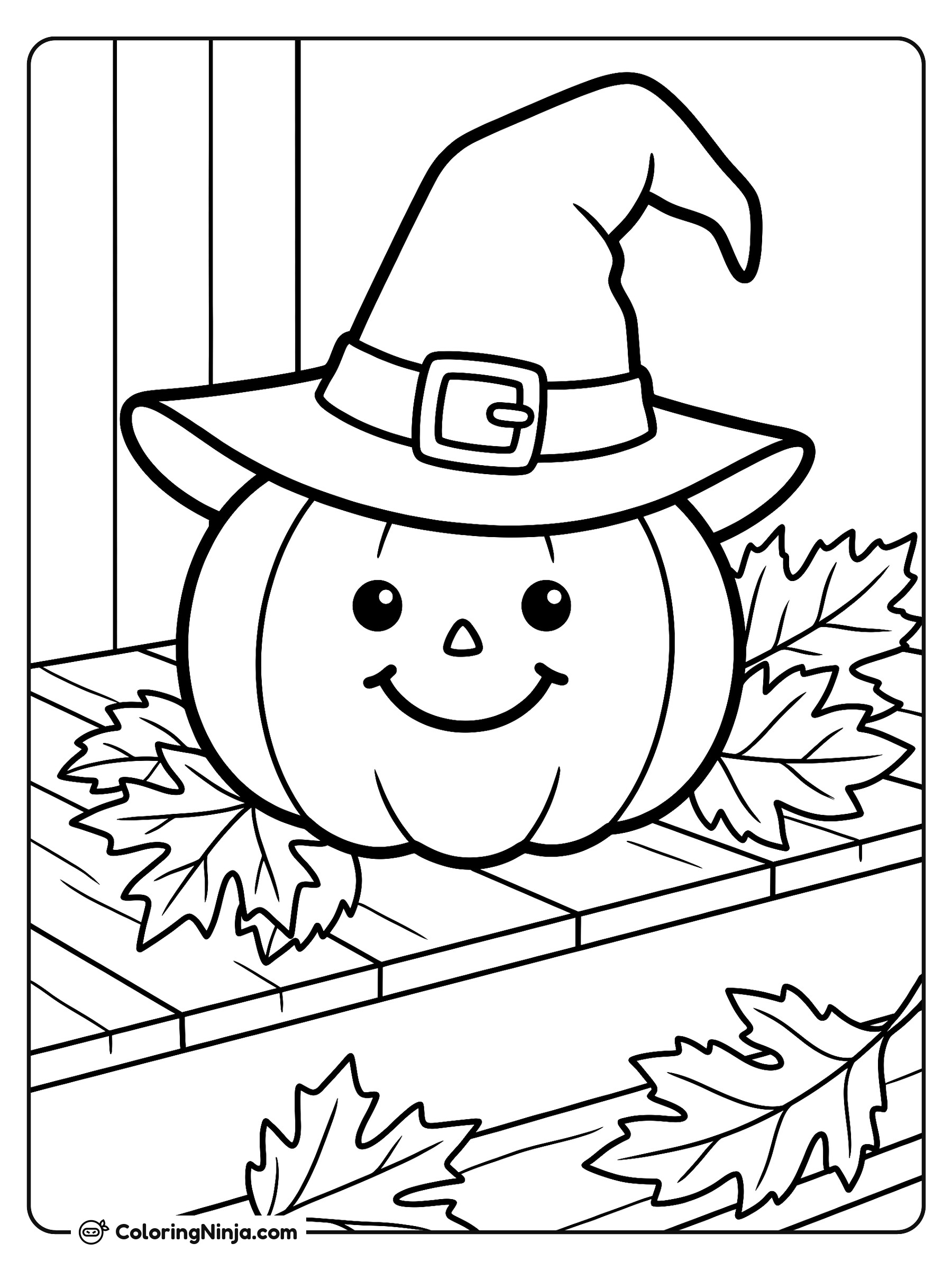 The Happy Jack O Lantern Coloring Page
