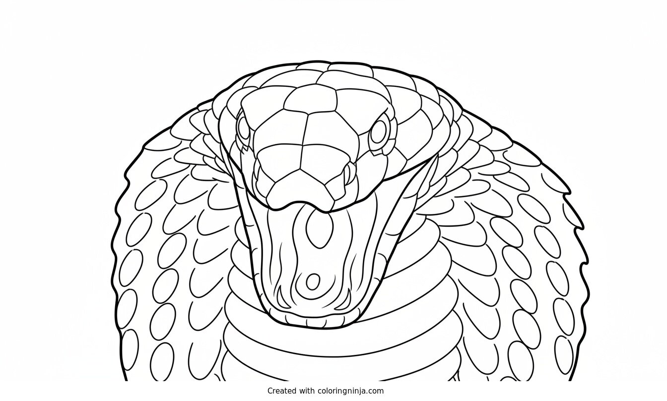 Coloring page of snake