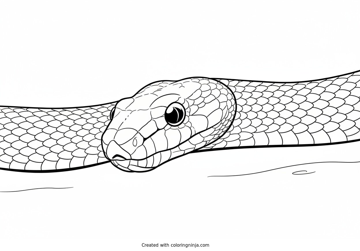 Coloring page of snake