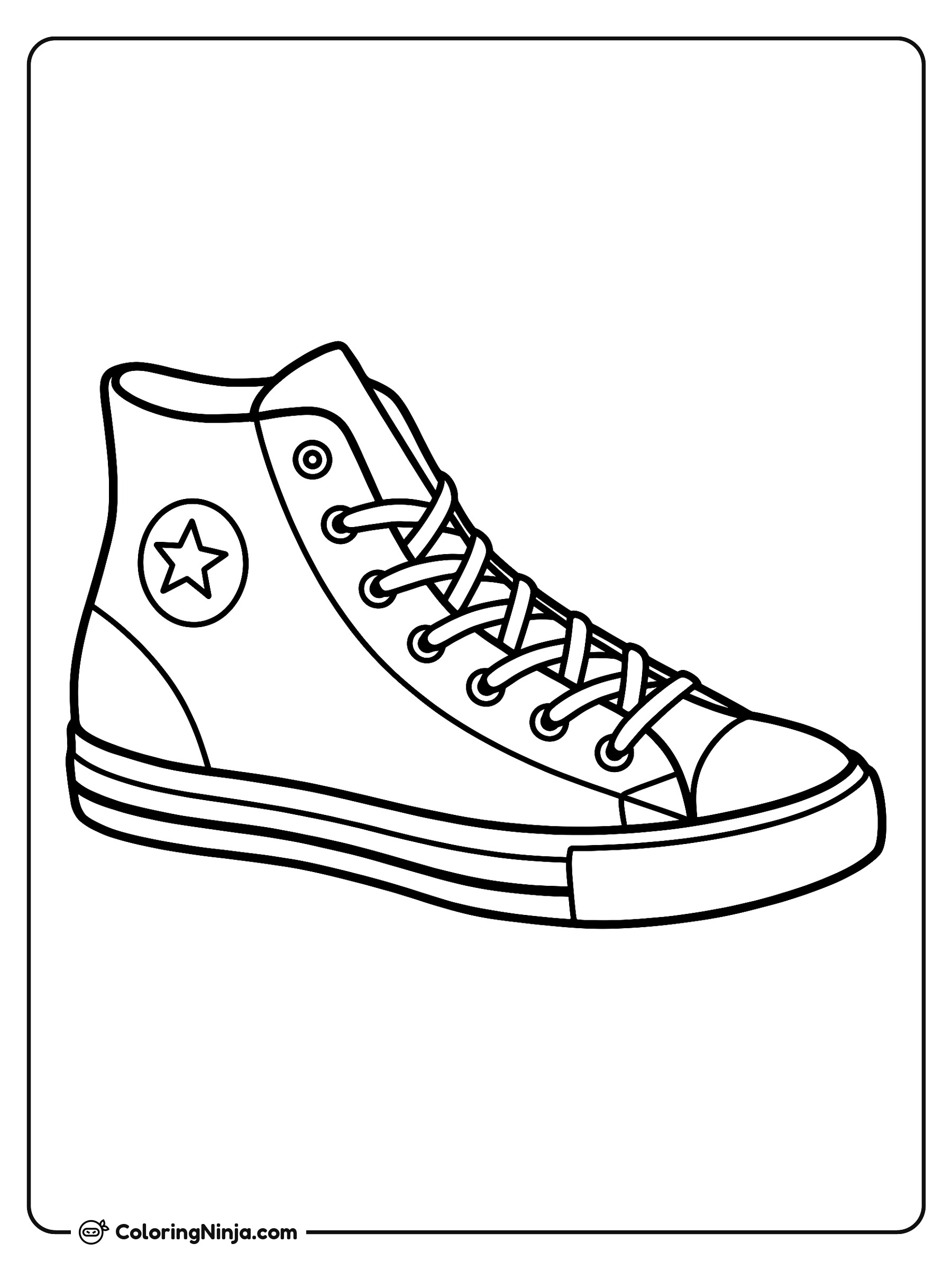 A Sneaker Coloring Page