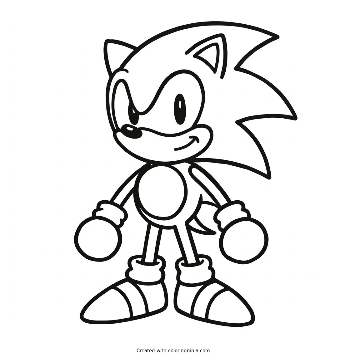 Sonic the Hedgehog Coloring Page