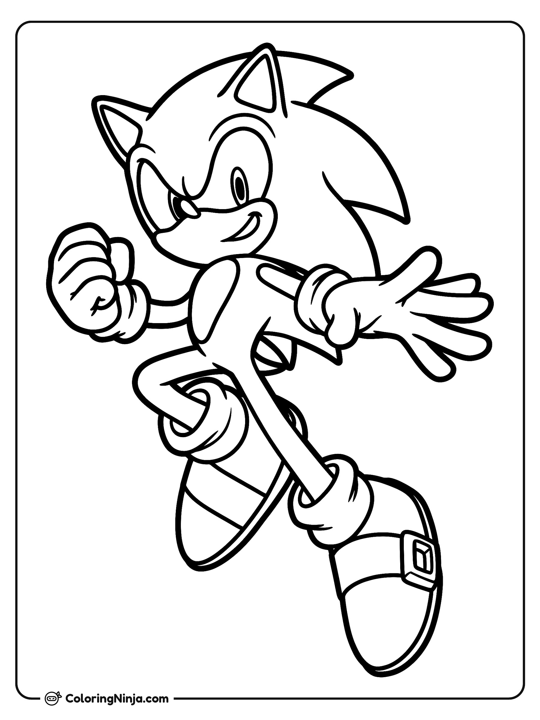 Sonic el Erizo en acción: dibujo para colorear