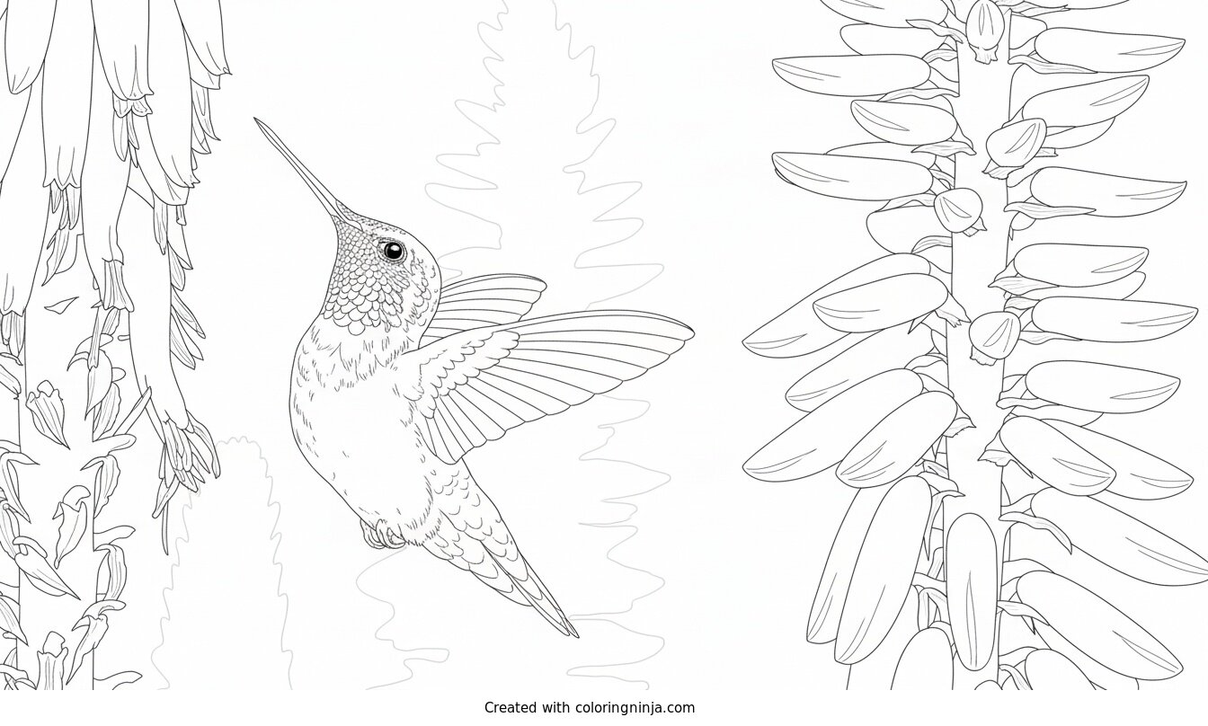 Coloring page of spring