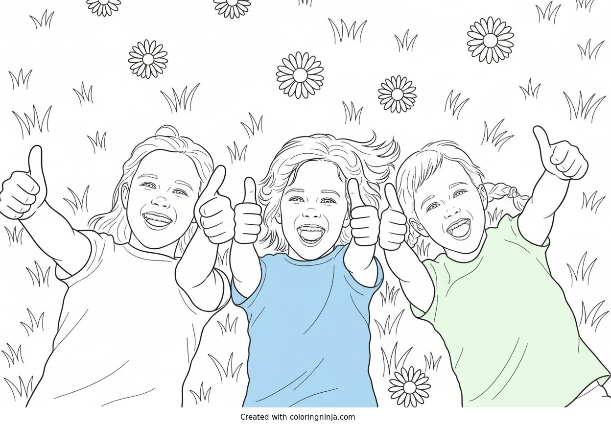 Coloring page of spring