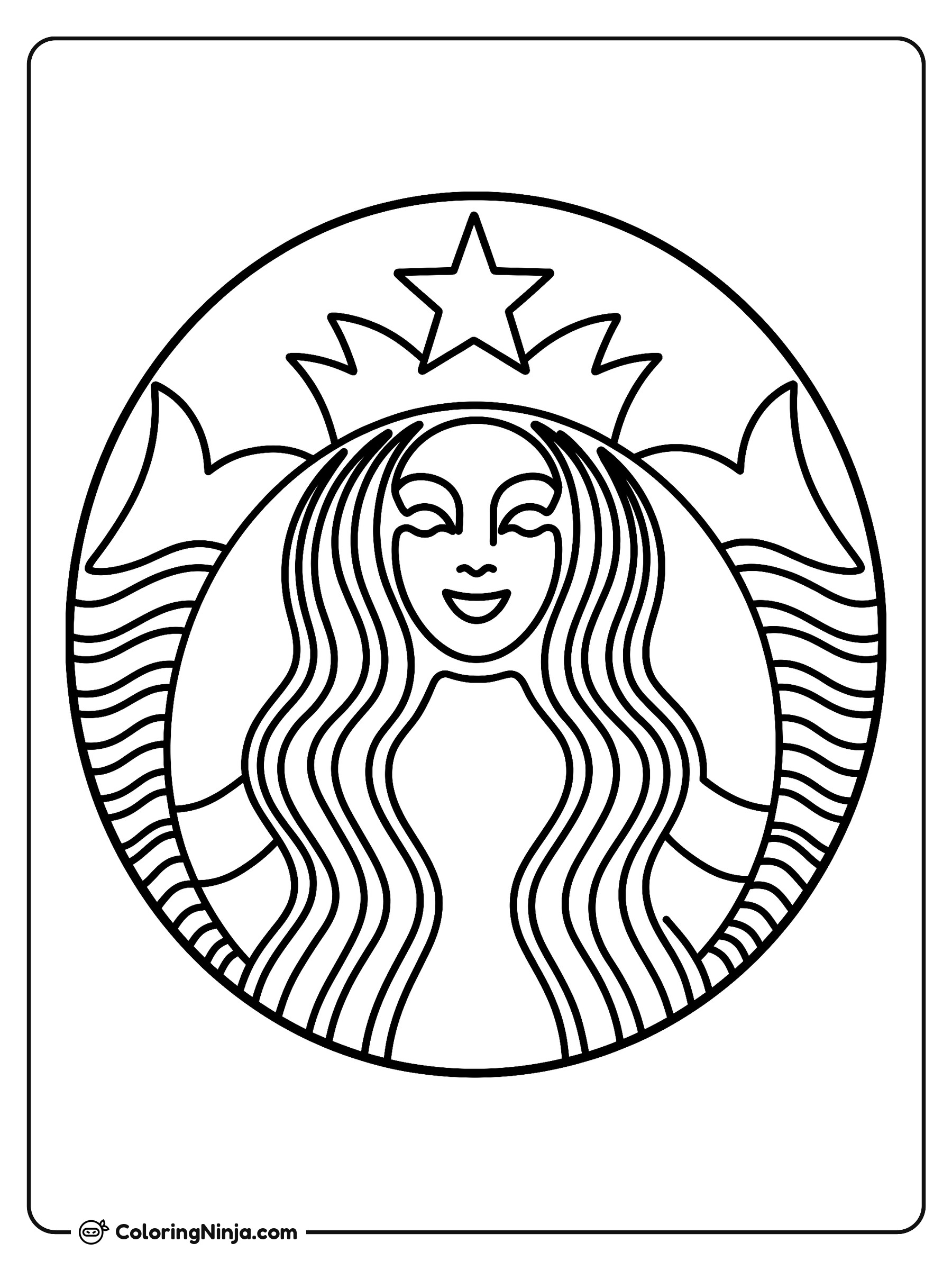 Logotipo de Starbucks: dibujo para colorear