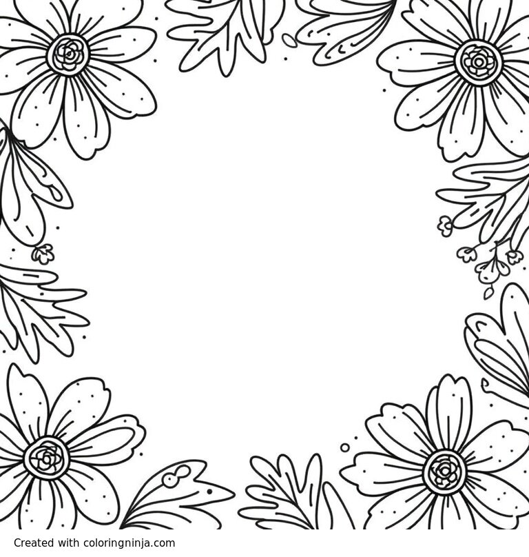 A coloring page of summer