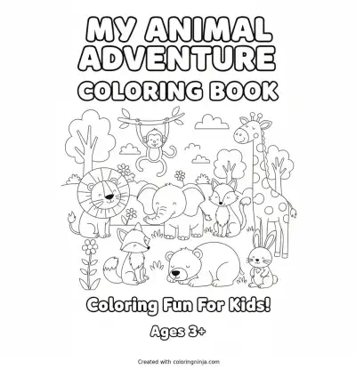 A World of Friendly Animals Coloring Page