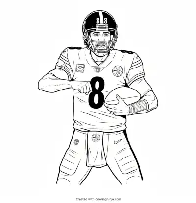 Aaron Rodgers Championship Belt Celebration Coloring Page
