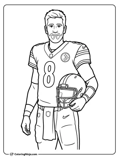 Retrato de Aaron Rodgers en la banda