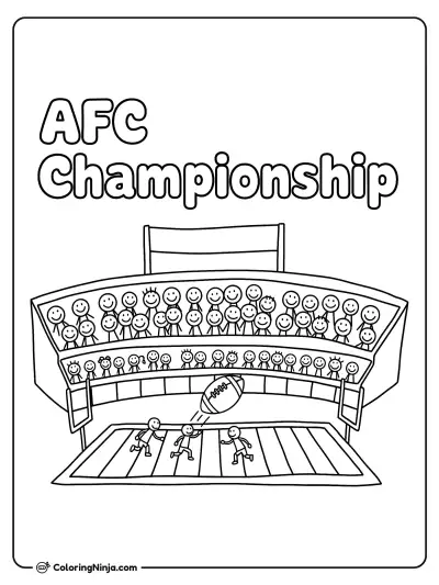 AFC Championship Game Coloring Page