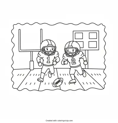 A coloring page of AFC Divisional Round