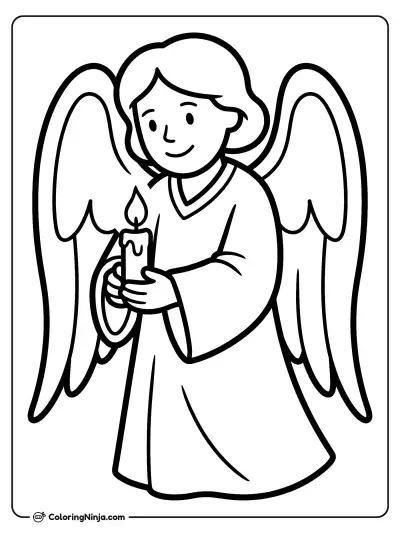 Ángel sosteniendo una vela encendida