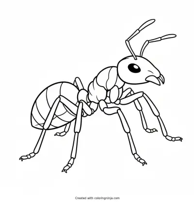 A coloring page of Ant