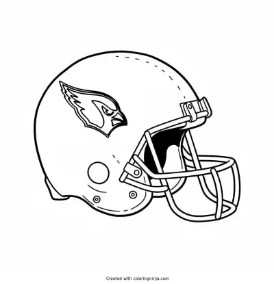 Arizona Cardinals Helmet Coloring Page