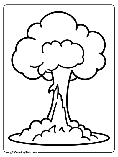 Atomic Bomb Coloring Page